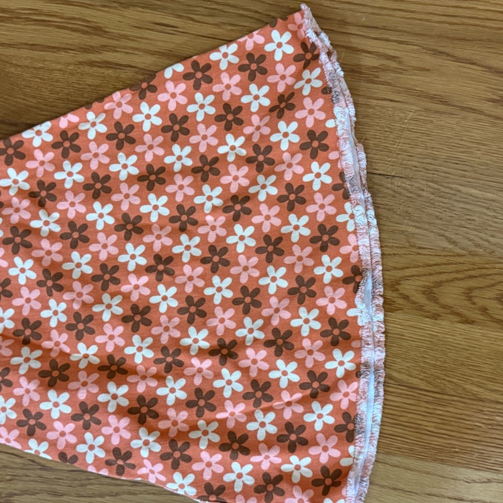 Peach Love California Floral Flare Pants - Orange and White - Picture 7 of 10